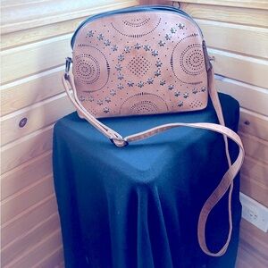 Crossbody Bag with Cut-Out Design and silver studs